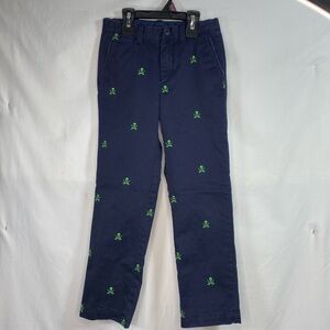 Crewcuts Navy Blue with Green Pirates Chino Style Boys Pants Size 7.